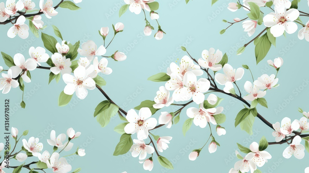 Fototapeta premium flowers floral pattern spring