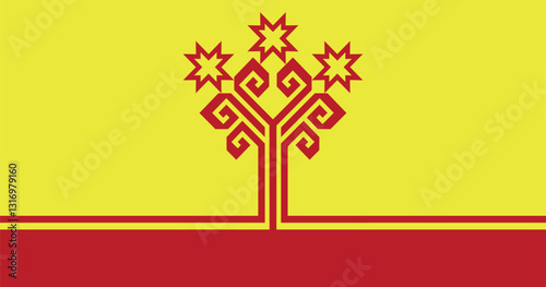Chuvashia Flag High Quality Flag Clipart, Flag Icon, Vector Illustration, Premium Quality Digital Download