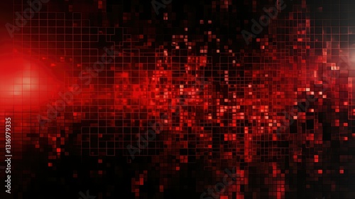 Wallpaper Mural contrast red digital background Torontodigital.ca