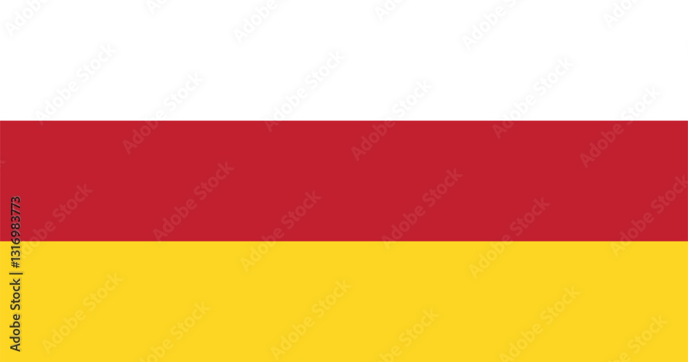 Naklejka premium Ossetia Flag High Quality Flag Clipart, Flag Icon, Vector Illustration, Premium Quality Digital Download