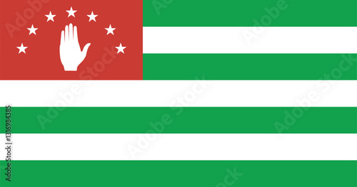 Republic of Abkhazia Flag High Quality Flag Clipart, Flag Icon, Vector Illustration, Premium Quality Digital Download