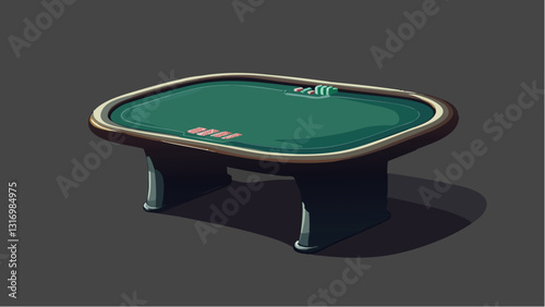 Elegant High-Stakes Poker Table Design .eps