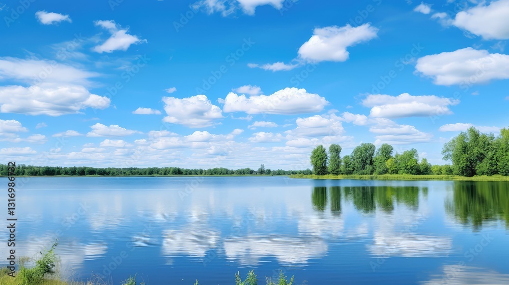 Fototapeta premium landscape blue sky overlay