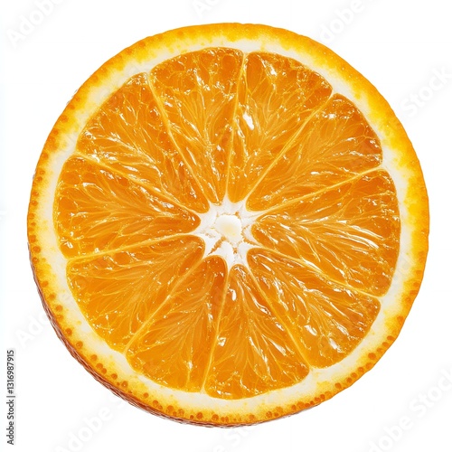 Juicy Orange Slice A Vibrant Cross Section of Fresh Citrus Fruit