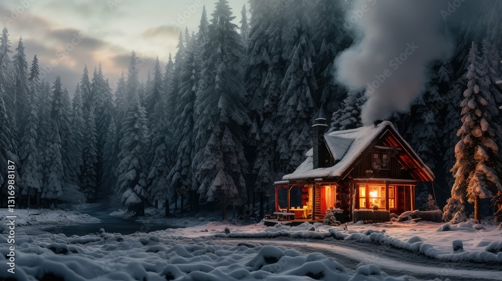 Fototapeta premium cozy holiday wood