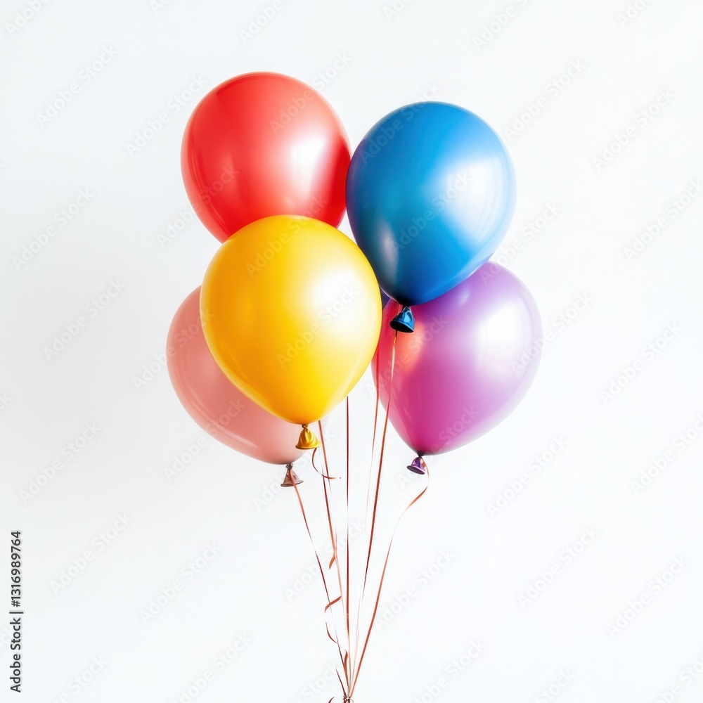 custom made wallpaper toronto digitalColorful balloons floating against a minimalist white background