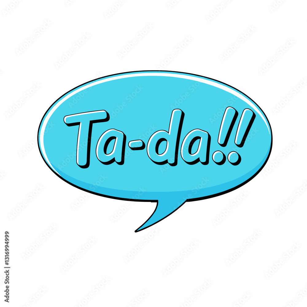 Cartoon speech bubble featuring the text Cartoon speech bubble featuring the text