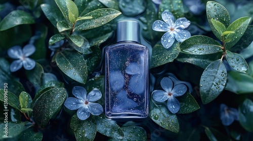 Perfume Bottle in Nature Setting