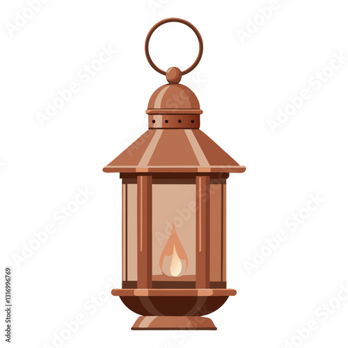 Vintage-copper-lantern--white background.