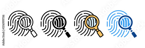Crime Lab Icon Set Multiple Style Collection
