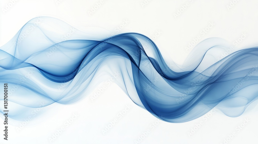 Premium blue wave patterns in abstract design on a white backdrop, clean and minimalistic, perfect for visual displays Premium blue wave patterns in abstract design on a white backdrop, clean and minimalistic, perfect for visual displays