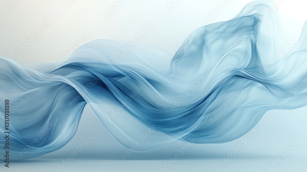 Soft and elegant blue wave design on white, offering a premium backdrop for sophisticated posters or banners Soft and elegant blue wave design on white, offering a premium backdrop for sophisticated posters or banners