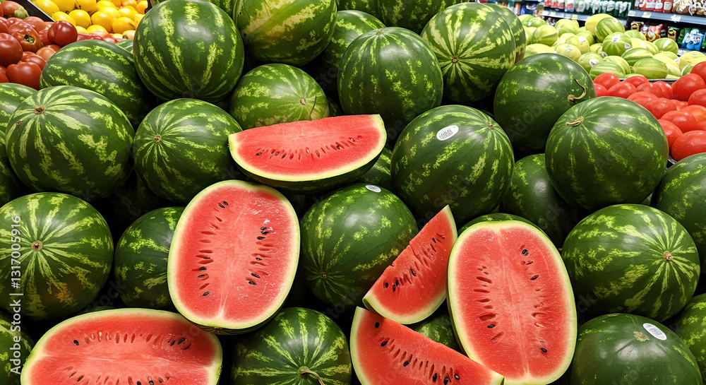 watermelons at the market