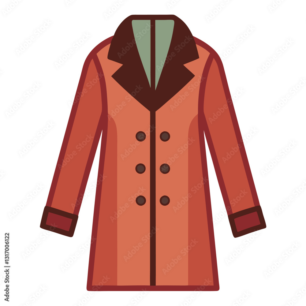 Illustration-of-coat-isolated-on white background. Illustration-of-coat-isolated-on white background.
