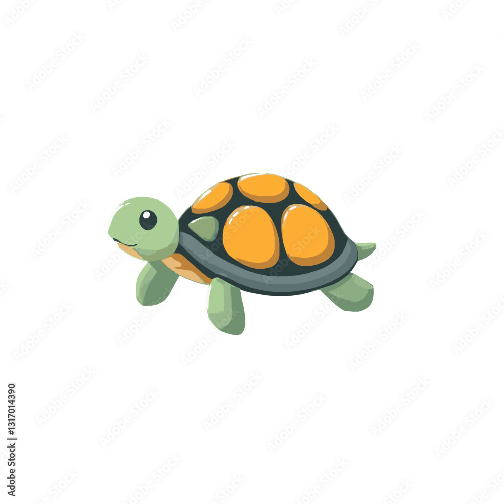 Obraz premium Cute Little Sea Turtle