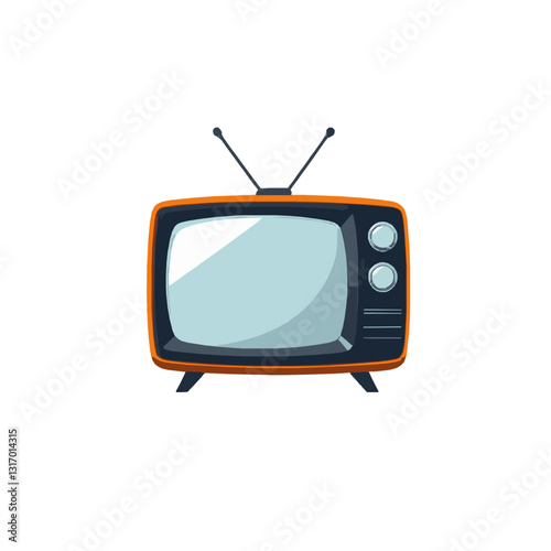 Detailed 3D Cartoon Retro TV  