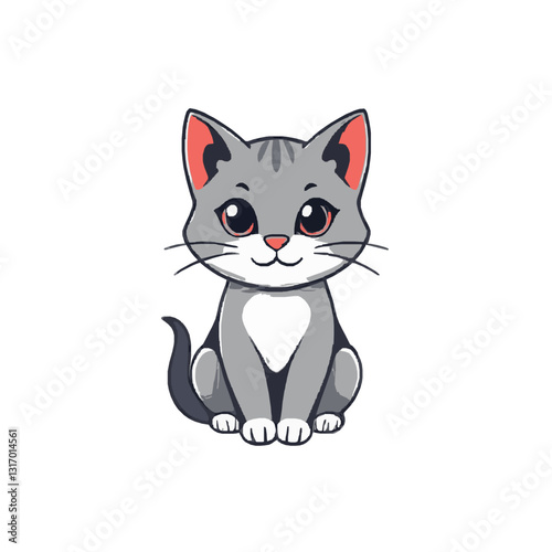 Cute Little Kitty Cat Illustration