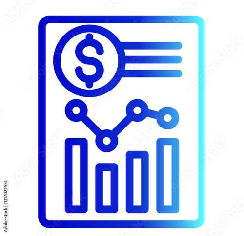 Monetary Icon - Line Gradient - Business Value Themes
