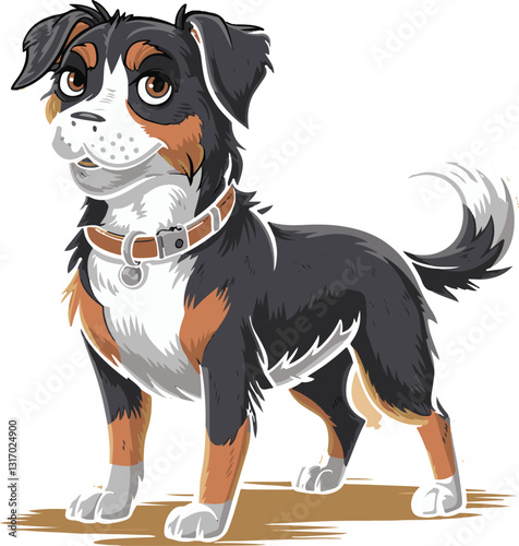 cartoon dog with a bone