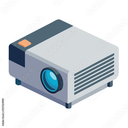 Illustration-of-office-projector-isolated.