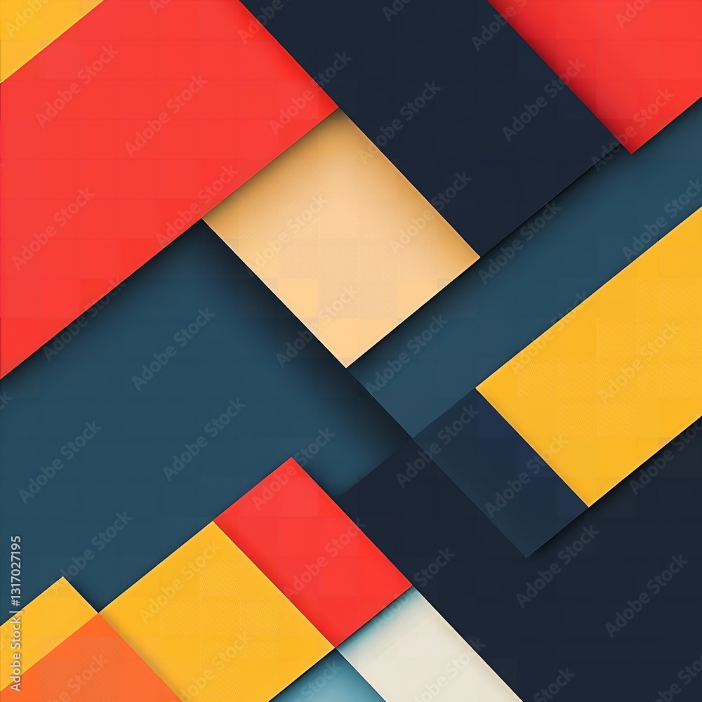 Abstract Geometric Background Design with Red Yellow and Blue Shapes Abstract Geometric Background Design with Red Yellow and Blue Shapes