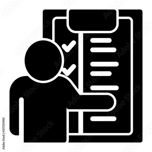 Accountability Icon - Glyph Style - Business Value Themes