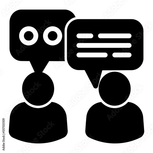 Communication Icon - Glyph Style - Business Value Themes