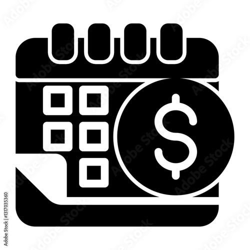 Long Term Debt Icon - Glyph Style - Business Value Themes