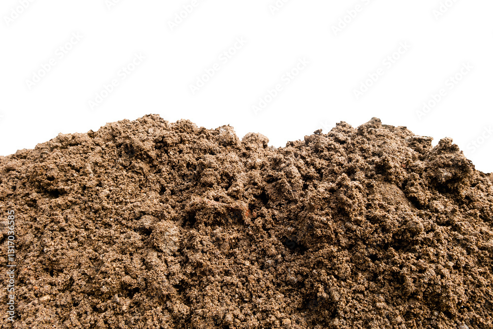 soil isolated on white background soil isolated on white background