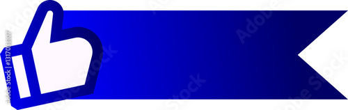 Vector Illustration Label With Thumbs Up. Modern Web Banner Element