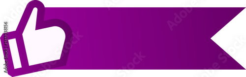 Vector Illustration Label With Thumbs Up. Modern Web Banner Element