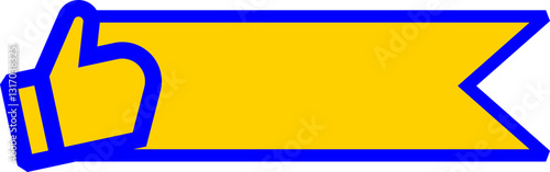 Vector Illustration Label With Thumbs Up. Modern Web Banner Element