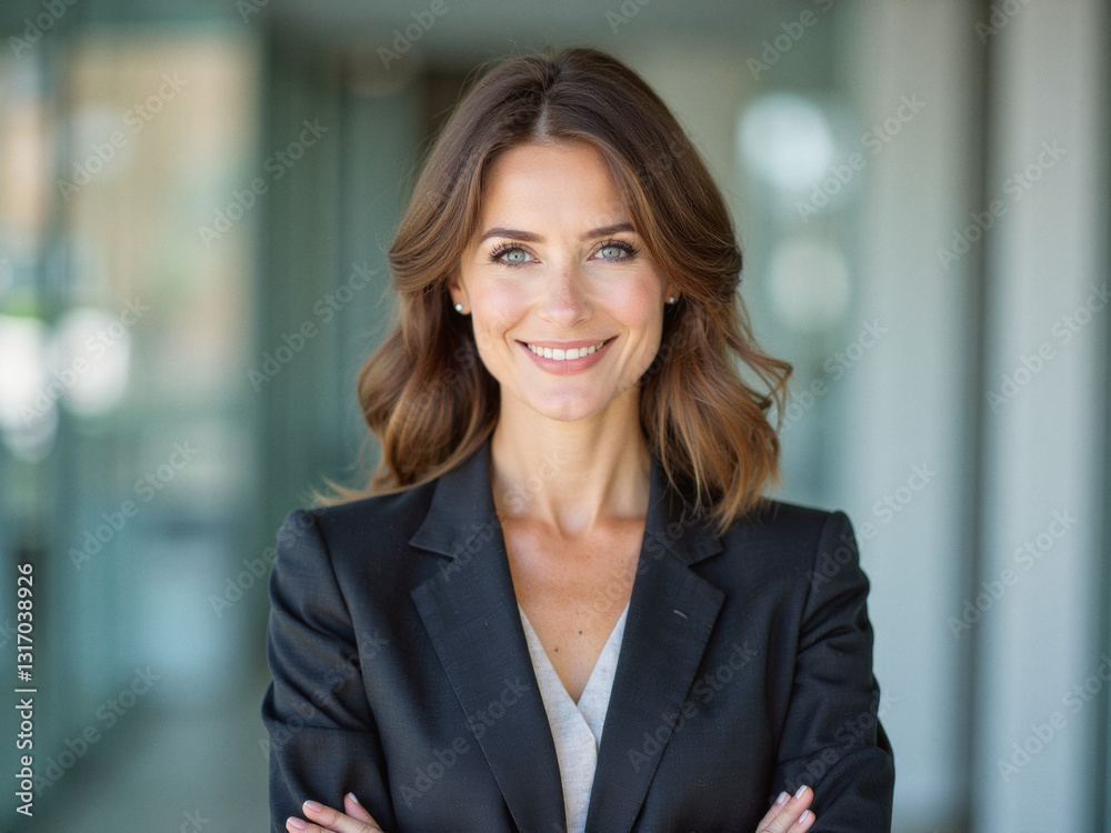 A portrait headshot photo of a professional CEO executive business worker: Woman with dark hair, smiling, in business attire A portrait headshot photo of a professional CEO executive business worker: Woman with dark hair, smiling, in business attire