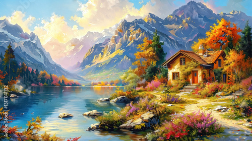 Idyllic countryside summer ...