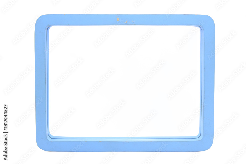 Light Blue Rectangular Frame on White Background Light Blue Rectangular Frame on White Background