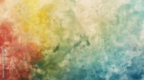 Abstract watercolor background. Brush strokes and paint spots on the surface of the paper