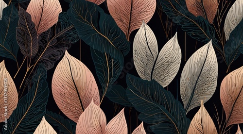 seamless pattern with leaves
