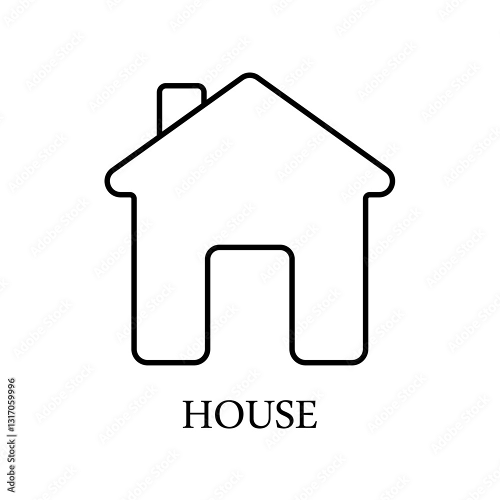 Icon a house, isolated against a clean background. Icon a house, isolated against a clean background.