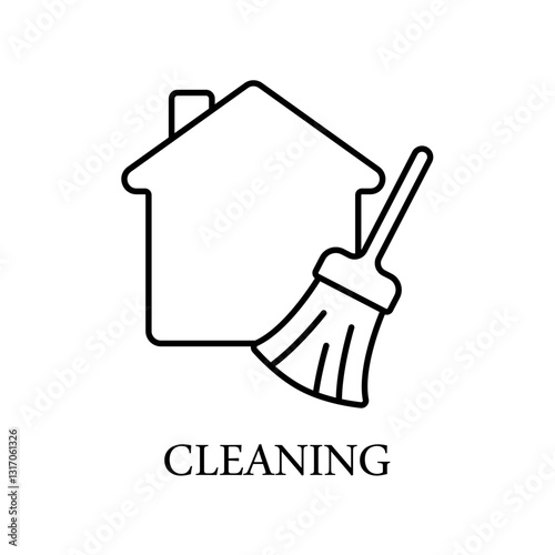 Icon a cleaning, isolated against a clean background.