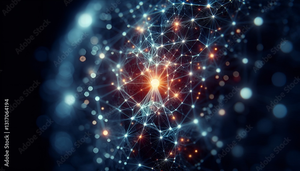 Fototapeta premium abstract light background with connections network 