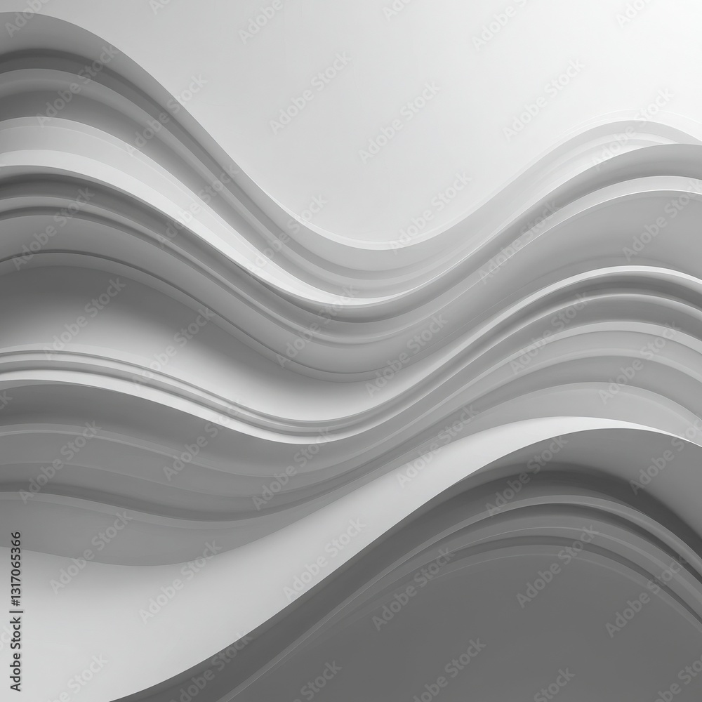 Obraz premium Blue background futuristic Abstract Vector Design with Curves and Waves in Blue and Gray cool background