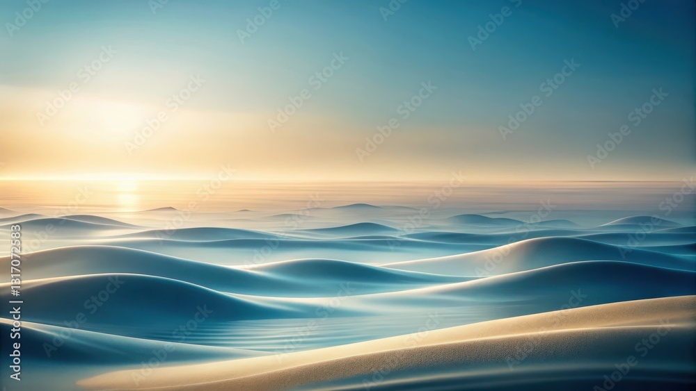Obraz premium Serene Sandscapes at Sunrise A Breathtaking Vista of Rolling Dunes Bathed in Golden Light
