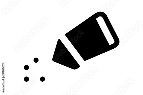 Salt Shaker Icon – Line Art Seasoning Vector for Food Apps