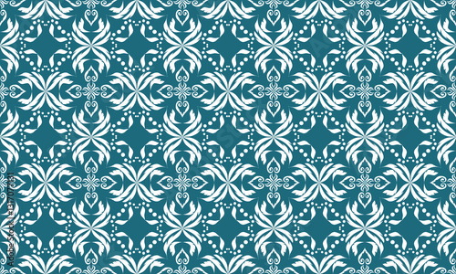 This seamless vector damask pattern is ideal for fabric applications like upholstery, curtains, table runners, wallpaper, bedding, and fashion textiles, offering a sophisticated and timeless aesthetic