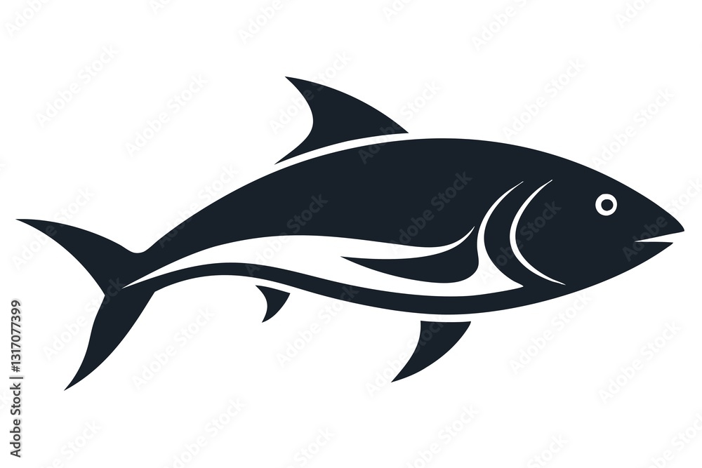 Obraz premium Sleek Fish Silhouette Design