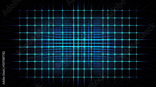 Futuristic Neon Grid Background