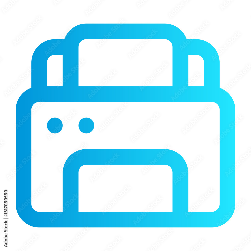 Icon Printer With Style Gradient Icon Printer With Style Gradient