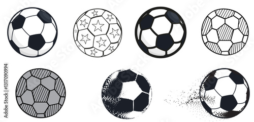 Soccer ball icon. football simple black style, Vector illustration.