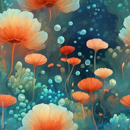 Whimsical Blooms: An Underwater Fantasy