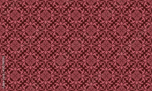 This seamless damask vector pattern is  for fabric pattern applications such as upholstery, curtains, bedding, tablecloths, carpet, sofa, fashion textiles. It adds  of elegance and luxury to any desig